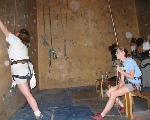 Rock climbing at Vertical Reality